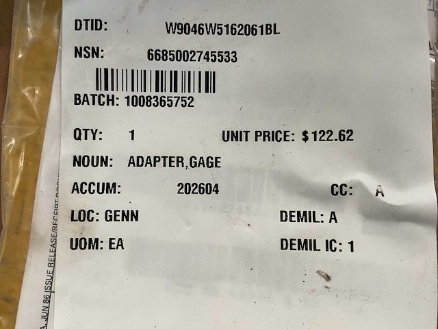 Gage adapter - afbeelding 3 van  3