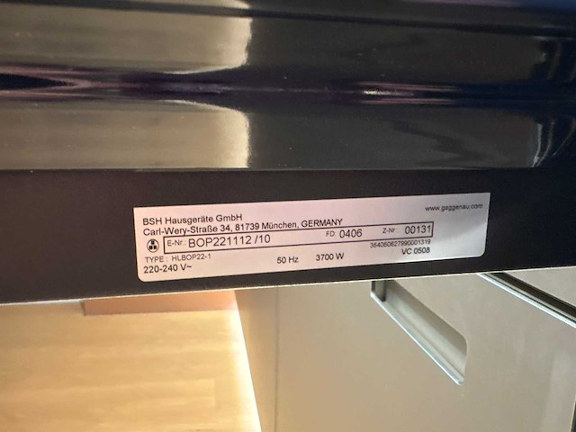 Gaggenau - bop221112 - oven (c) - afbeelding 4 van  4