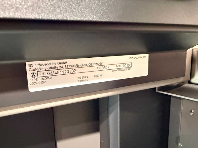 Gaggenau - gm451120/02 - combi-magnetron (c) - afbeelding 3 van  3