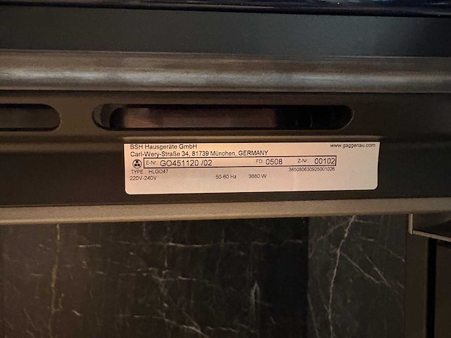 Gaggenau - go451120/02 - oven (c) - afbeelding 3 van  3