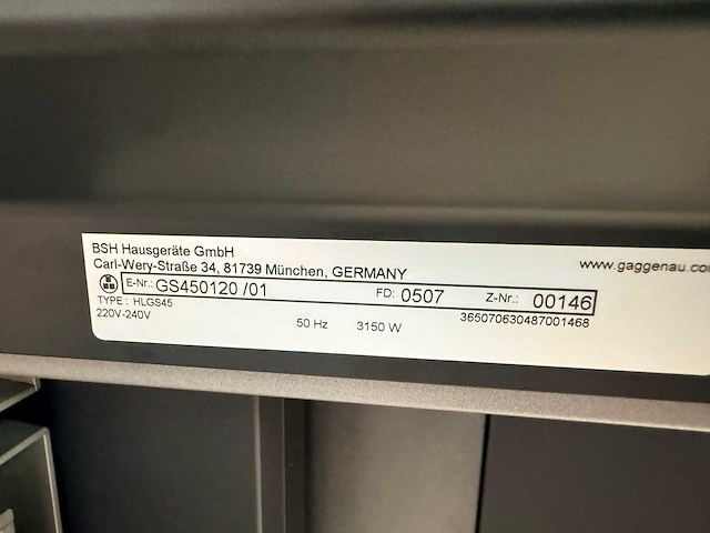 Gaggenau - gs450120/01 - combi-stoomoven (c) - afbeelding 4 van  4