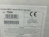 Galassia next 7504 porselein wastafel 70 x 48 cm - afbeelding 5 van  5