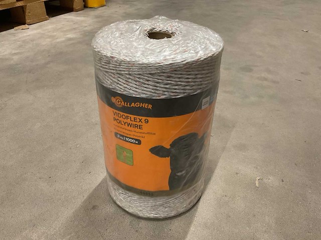 Gallagher vidoflex 9 polywire 3mm rol á 1000m schrikdraad - afbeelding 1 van  1