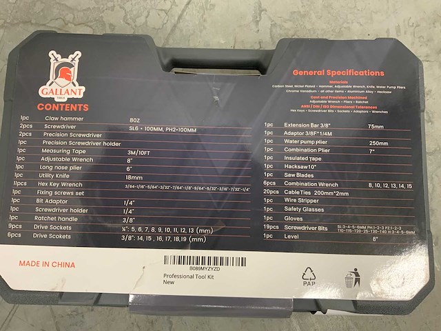Gallant - 96 delig - gereedschapskoffer - afbeelding 6 van  7