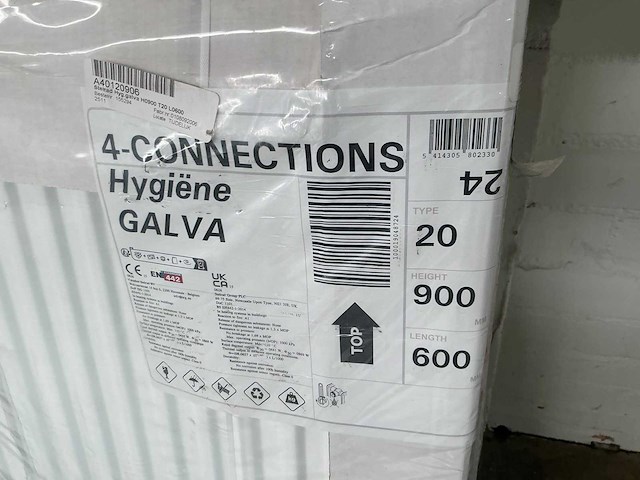 Galva 4-connections radiator - afbeelding 2 van  2