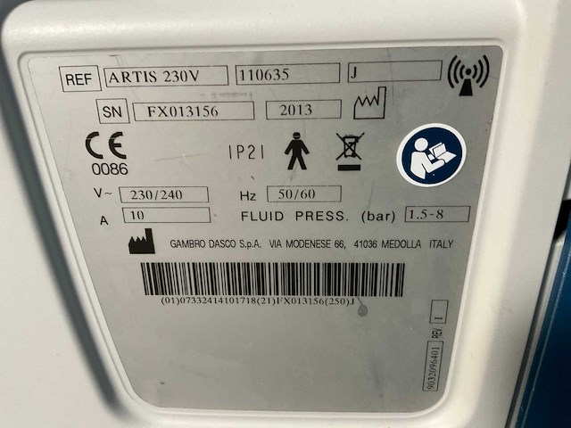 Gambro - artis - dialysis equipment - 2013 - afbeelding 4 van  12