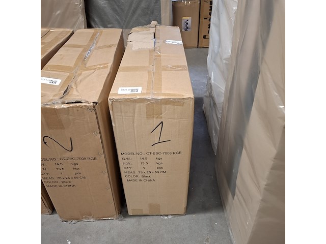 Gamestoel rgb led, black, 2025 - afbeelding 2 van  2