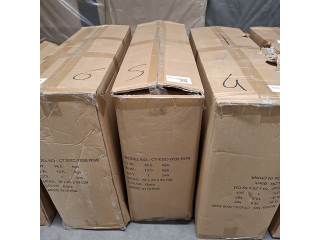 Gamestoel rgb led, zwart, 2025 - afbeelding 2 van  2