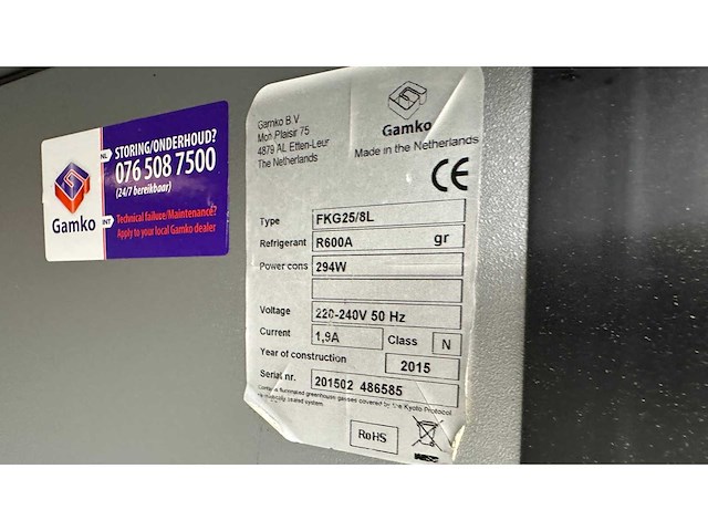 Gamko - fkg25/8l - barkoeling - afbeelding 5 van  5