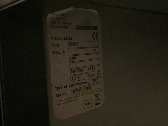 Gamko fk25/1 fustenkoeler met tap en lekblad - afbeelding 5 van  5