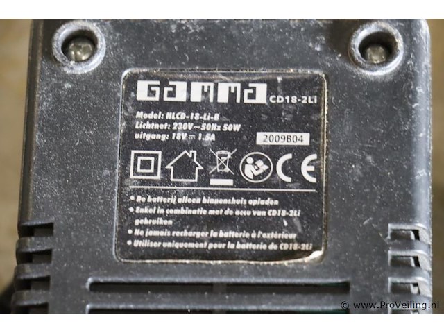 Gamma accuboormachine cd18-2li nlcd-18-li-b - afbeelding 5 van  6