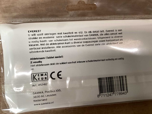 Gamma everest afdekraam 2 voudig (200x) - afbeelding 1 van  1