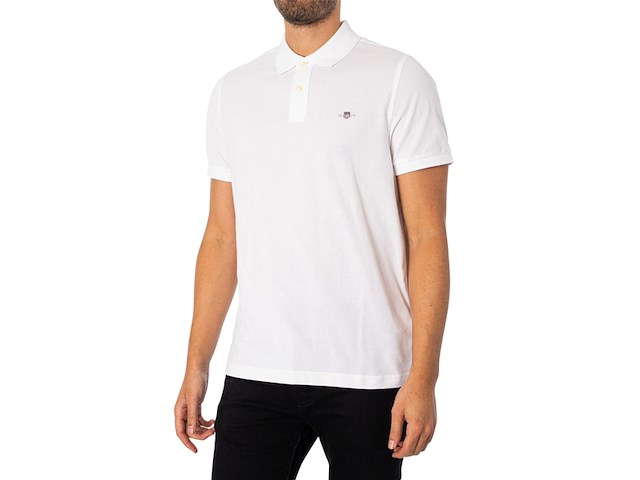 Gant pique polo wit m - afbeelding 1 van  4