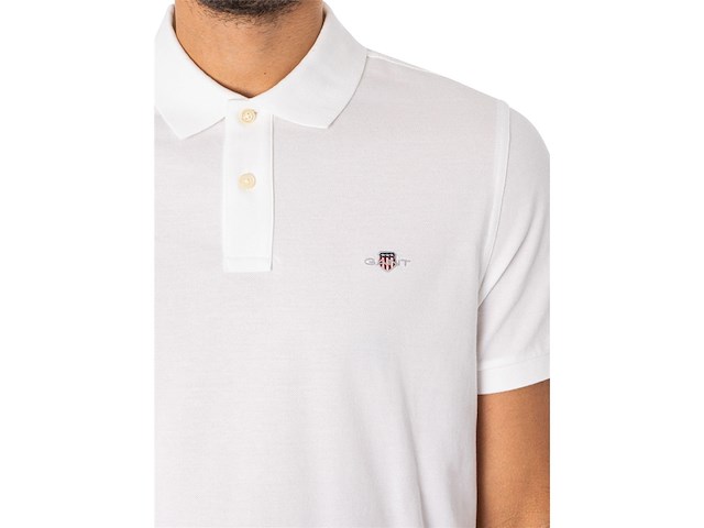 Gant pique polo wit m - afbeelding 2 van  4