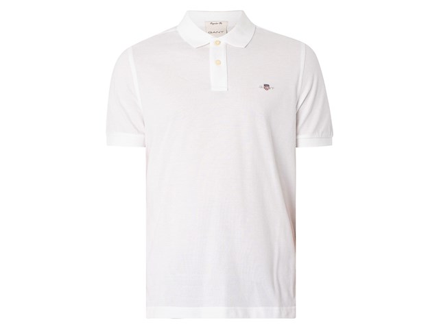 Gant pique polo wit m - afbeelding 4 van  4