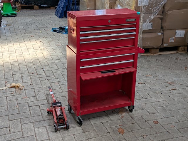Garagekrik 2 ton met gereedschapswagen, o.a. maxxstore - afbeelding 1 van  6