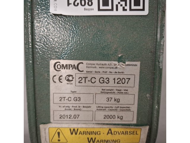 Garagekrik compac, 2t-c g3, bouwjaar 2012 - afbeelding 4 van  5