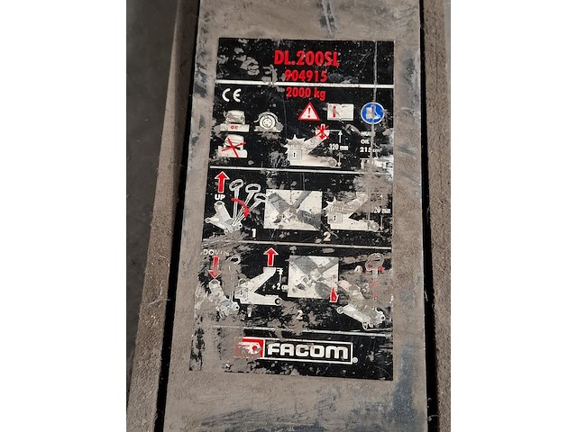 Garagekrik facom, dl200sl - afbeelding 4 van  4