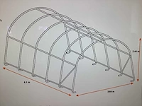 Garagetent / opslagshelter 9,20x4,30x4,30 meter / 143014 - afbeelding 4 van  5