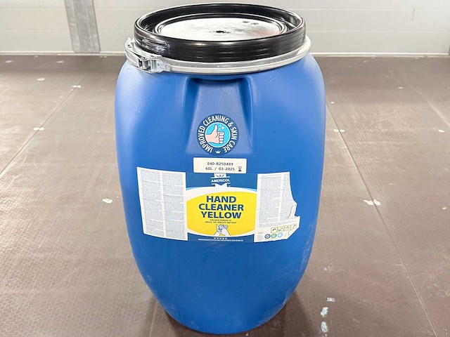 Garagezeep americol geel met korrel drum 60ltr pro - afbeelding 1 van  5
