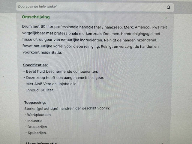 Garagezeep americol geel met korrel drum 60ltr pro - afbeelding 5 van  5