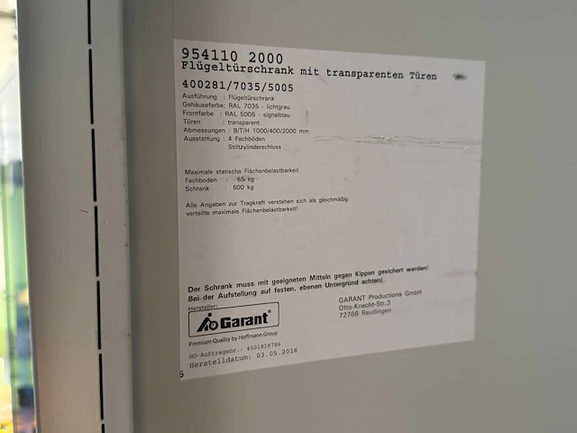 Garant - werkplaatskast - afbeelding 4 van  5
