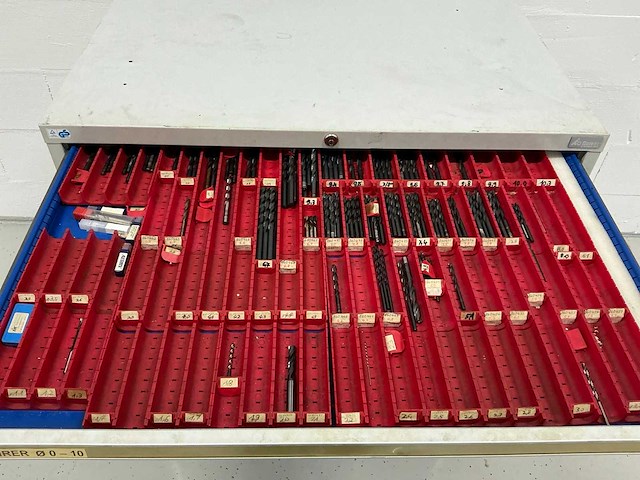 Garant gereedschapladenkast met 10 lade en inhoud - afbeelding 2 van  9