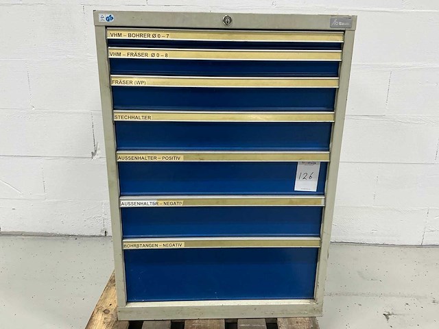 Garant gereedschapladenkast met 7 laden en inhoud - afbeelding 1 van  8