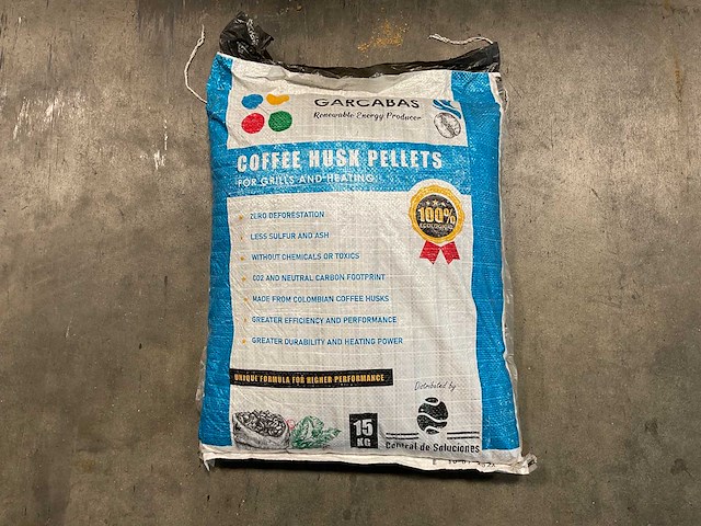 Garcabas pelletkorrels - koffiepellets uit koffiedoppen 15 kg (40x) - afbeelding 3 van  5