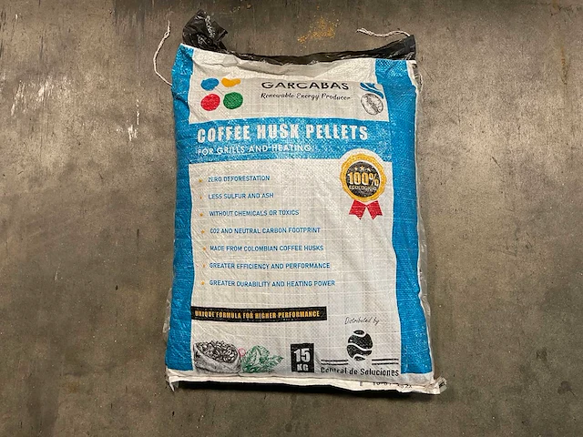 Garcabas pelletkorrels - koffiepellets uit koffiedoppen 15 kg (40x) - afbeelding 3 van  8