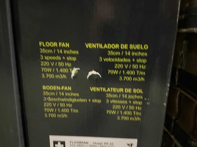 Garden highpro 35cm vloer ventilator (15x) - afbeelding 3 van  4