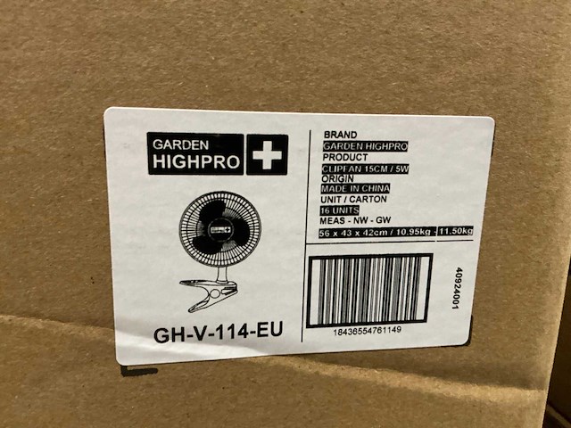 Garden highpro profan clipfan 15cm clip ventilator (167x) - afbeelding 4 van  4
