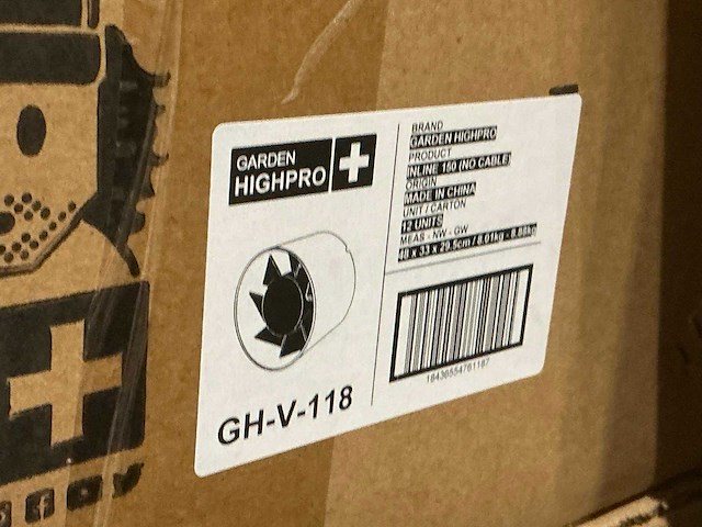 Garden highpro profan inline 125mm buisventilator (576x) - afbeelding 2 van  4
