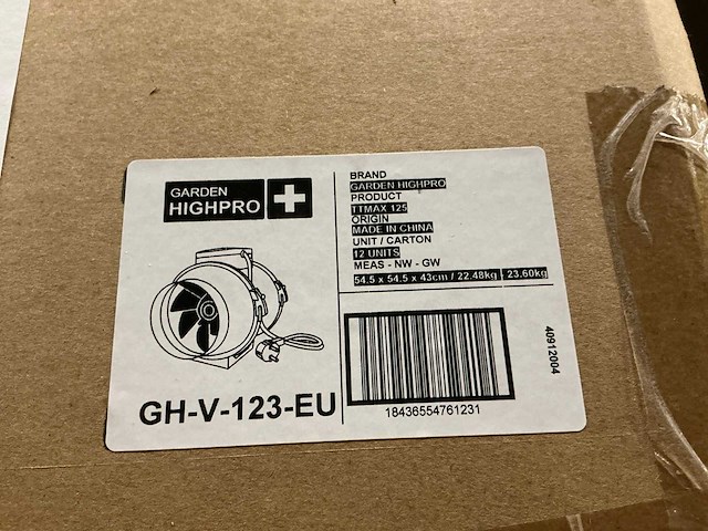 Garden highpro profan tt 280 m3/h inline extractor fan 125mm (60x) - afbeelding 4 van  4