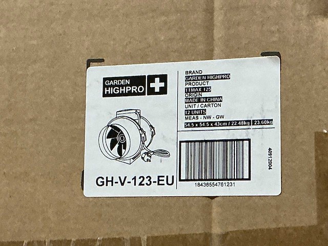 Garden highpro profan tt 280 m3/h inline extractor fan 125mm (96x) - afbeelding 5 van  5