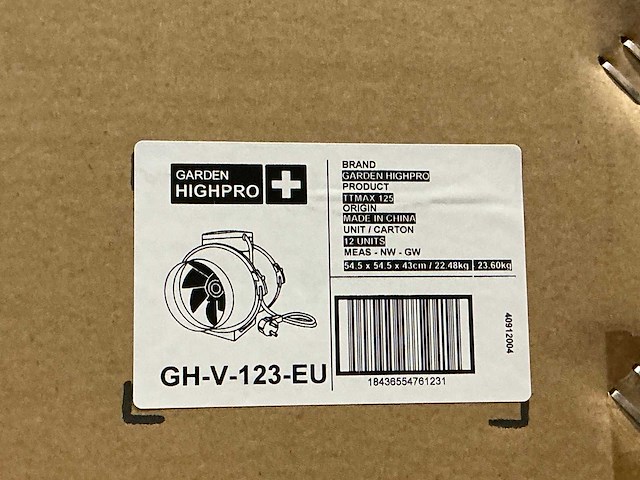 Garden highpro profan tt 280 m3/h inline extractor fan 125mm (96x) - afbeelding 4 van  4