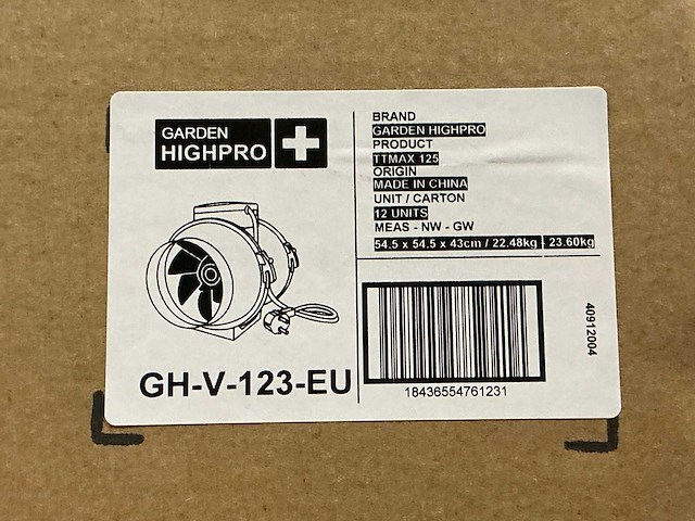 Garden highpro profan tt 280 m3/h inline extractor fan 125mm (96x) - afbeelding 5 van  5