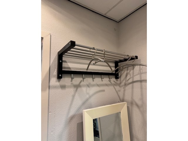 Garderobe met spiegel en sidetable, wit - afbeelding 6 van  8