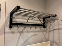 Garderobe met spiegel en sidetable, wit - afbeelding 6 van  8