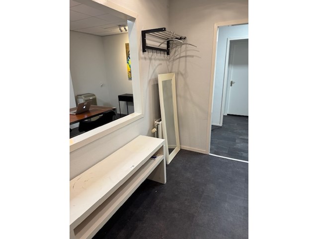 Garderobe met spiegel en sidetable, wit - afbeelding 8 van  8