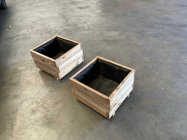 Garlux bloembak geïmpregneerd vuren 40x40x28 cm (2x) - afbeelding 5 van  6