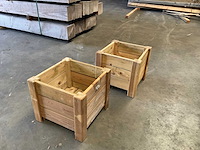 Garlux bloembak geïmpregneerd vuren 40x40x35 cm (2x) - afbeelding 2 van  4