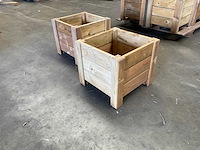 Garlux bloembak geïmpregneerd vuren 40x40x35 cm (2x) - afbeelding 1 van  4