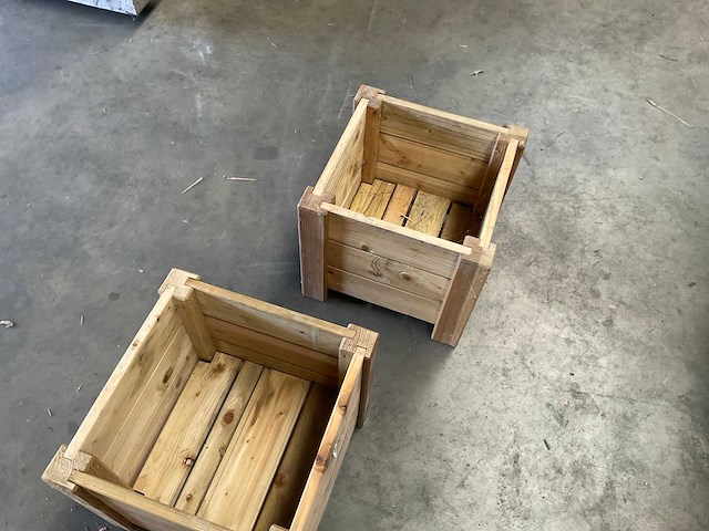 Garlux bloembak geïmpregneerd vuren 40x40x35 cm (2x) - afbeelding 4 van  4