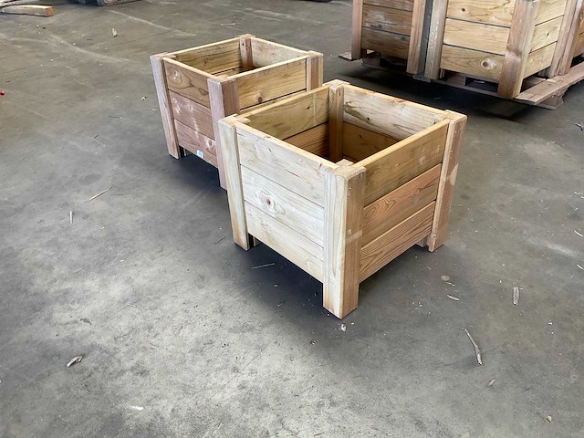 Garlux bloembak geïmpregneerd vuren 40x40x35 cm (2x) - afbeelding 1 van  4