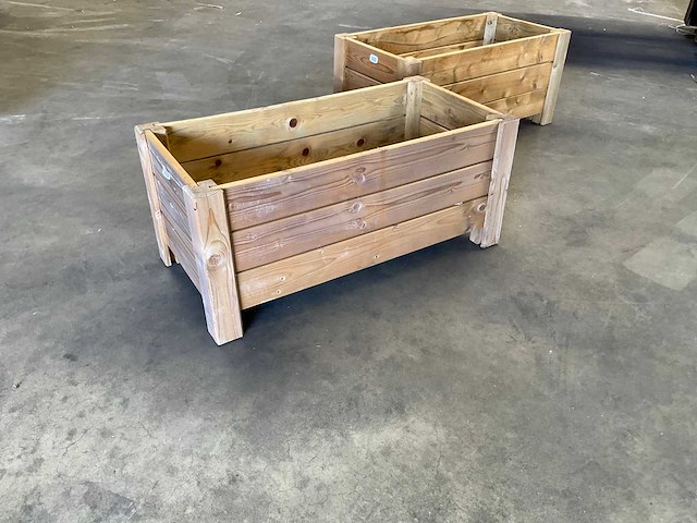 Garlux bloembak geïmpregneerd vuren 80x40x35 cm (2x) - afbeelding 1 van  6