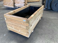 Garlux bloembak geïmpregneerd vuren 90x40x35 cm (2x) - afbeelding 3 van  4