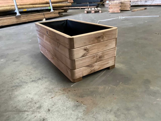 Garlux vuren bloembak geïmpregneerd - 100x50x39 cm (2x) - afbeelding 2 van  7