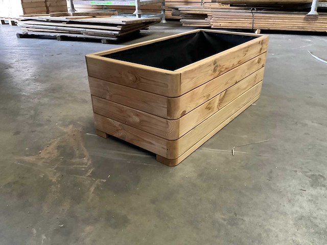 Garlux vuren bloembak geïmpregneerd - 100x50x39 cm (2x) - afbeelding 1 van  7