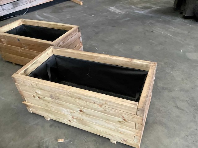 Garlux vuren bloembak geïmpregneerd - 100x50x45 cm (2x) - afbeelding 4 van  7